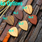 Personalized Wooden Plectrum with Case, Custom Guitar Pick Holder customizedgift