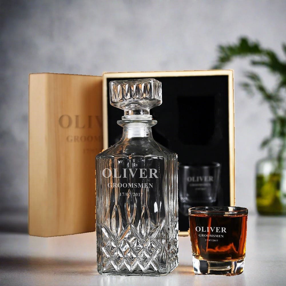 Groomsmen Gifts, Customized Decanter set - CustomizationMart