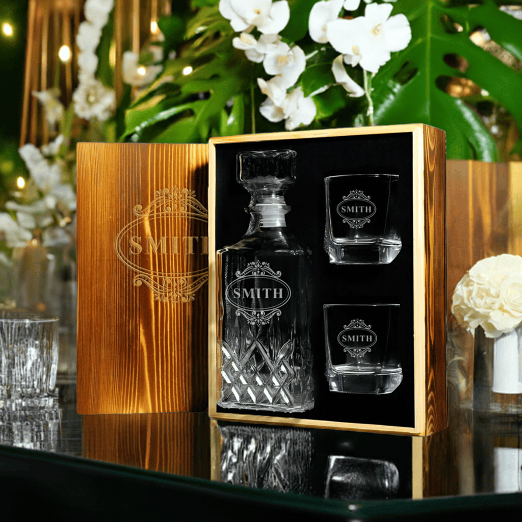 Groomsmen Gifts, Personalized Whiskey Decanter Set GiftideaStutio