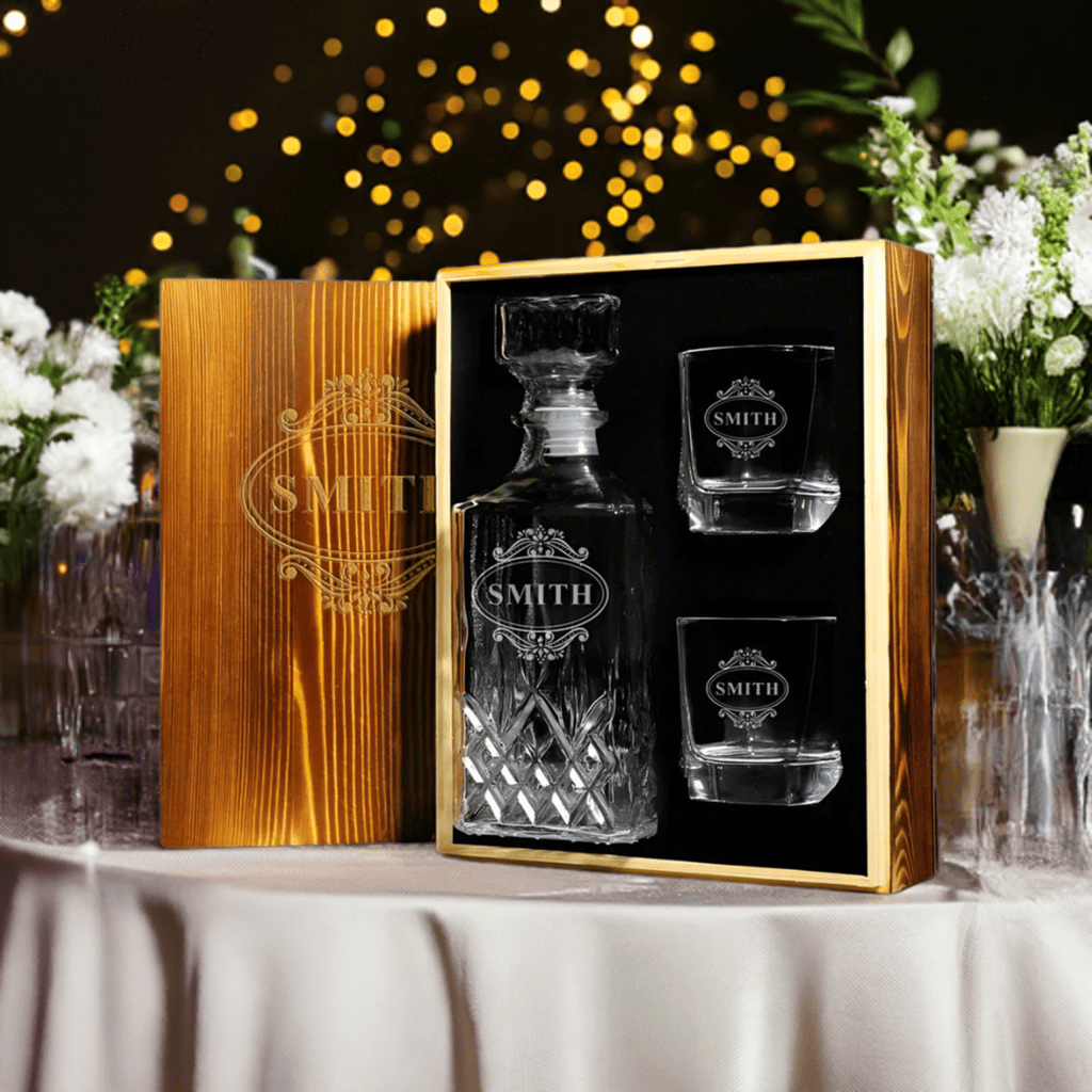 Groomsmen Gifts, Personalized Whiskey Decanter Set GiftideaStutio