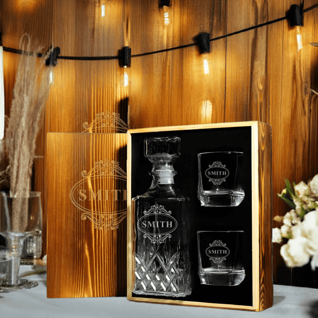 Groomsmen Gifts, Personalized Whiskey Decanter Set GiftideaStutio