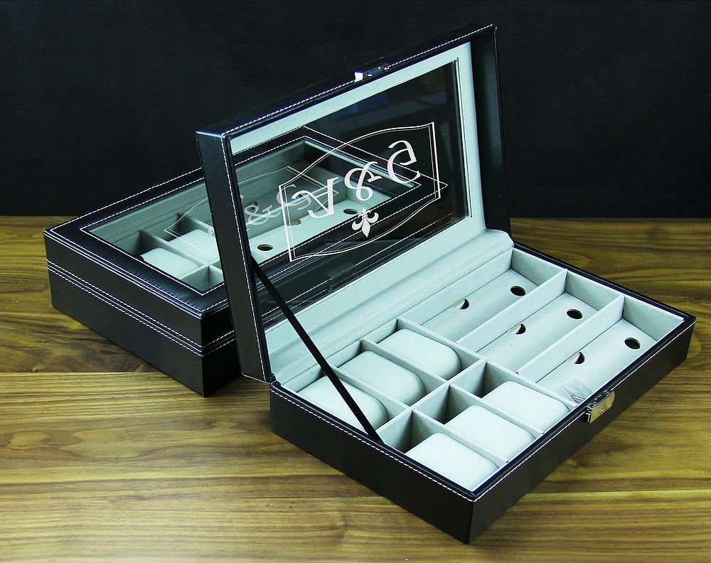 Personalised watch 2025 and cufflink box