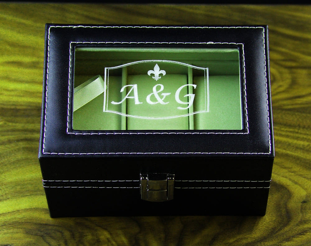 Groomsmen Gifts Personalized Watch Box 3 Slots customizedgift