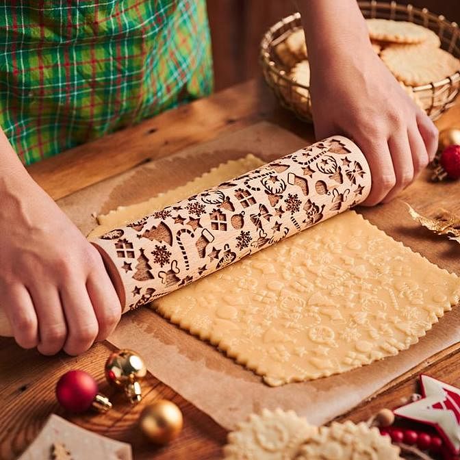 Christmas 3D - Embossing Rolling Pin - customizedgift
